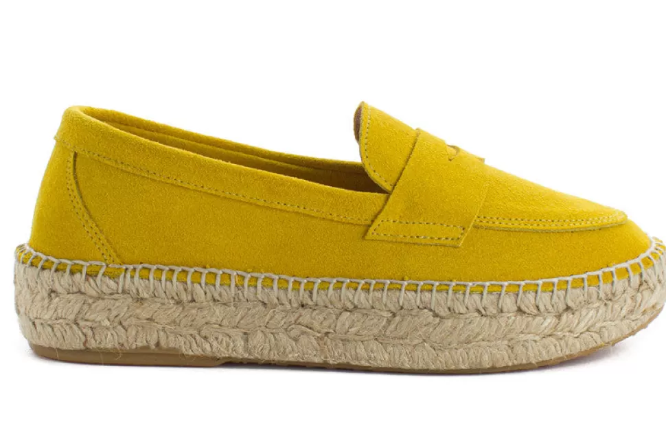 Best Mocassino In Pelle Limone 663 Donna Espadrillas Estive