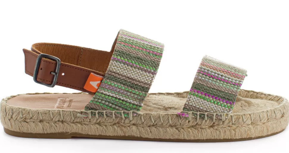 Flash Sale Pascale Mayoral Sandali In Iuta Verde Donna Espadrillas Estive