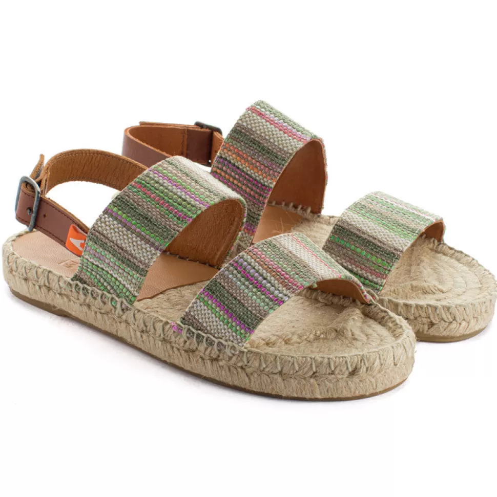 Flash Sale Pascale Mayoral Sandali In Iuta Verde Donna Espadrillas Estive