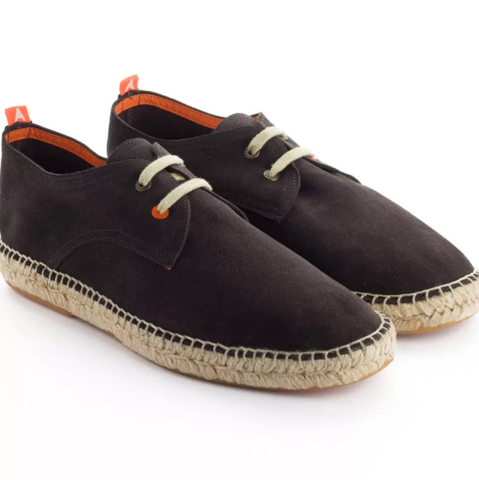 Fashion Pelle Antracite Blucher 852 Uomo Espadrillas Estive