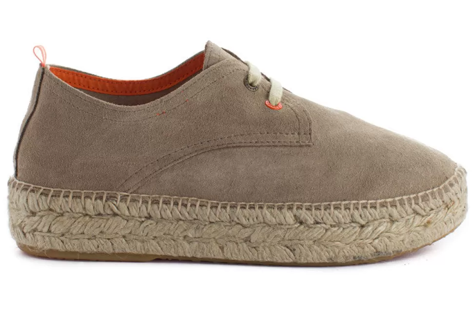 New Pelle Di Pietra Blucher Donna Espadrillas Con Lacci