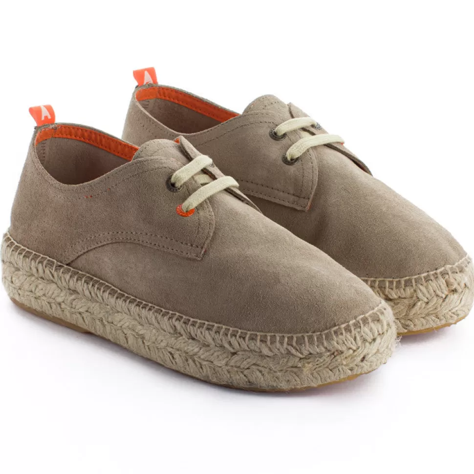 New Pelle Di Pietra Blucher Donna Espadrillas Con Lacci