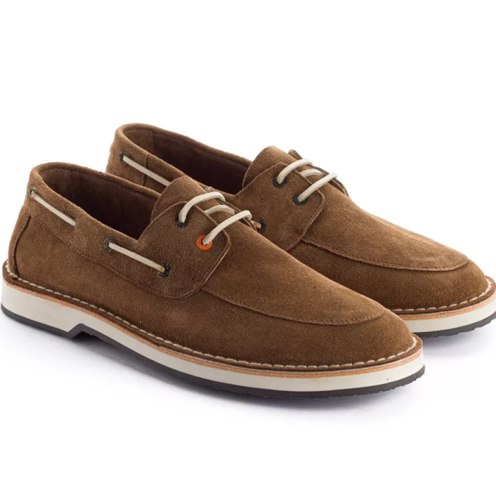 Clearance Pelle Nautica Pelle Crosta Terra Uomo Scarpe Di Pelle