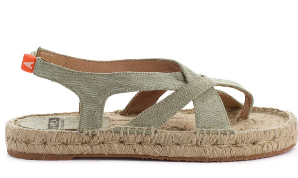 Outlet Sandali Di Iuta Kaki Terra Formentera Donna Espadrillas Estive