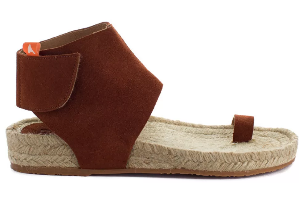 Flash Sale Sandali In Pelle Ibiza Marrone Donna Espadrillas Estive