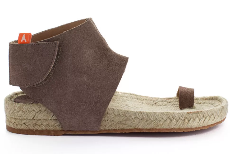 Flash Sale Sandali In Pelle Ibiza Tortora Donna Espadrillas Estive