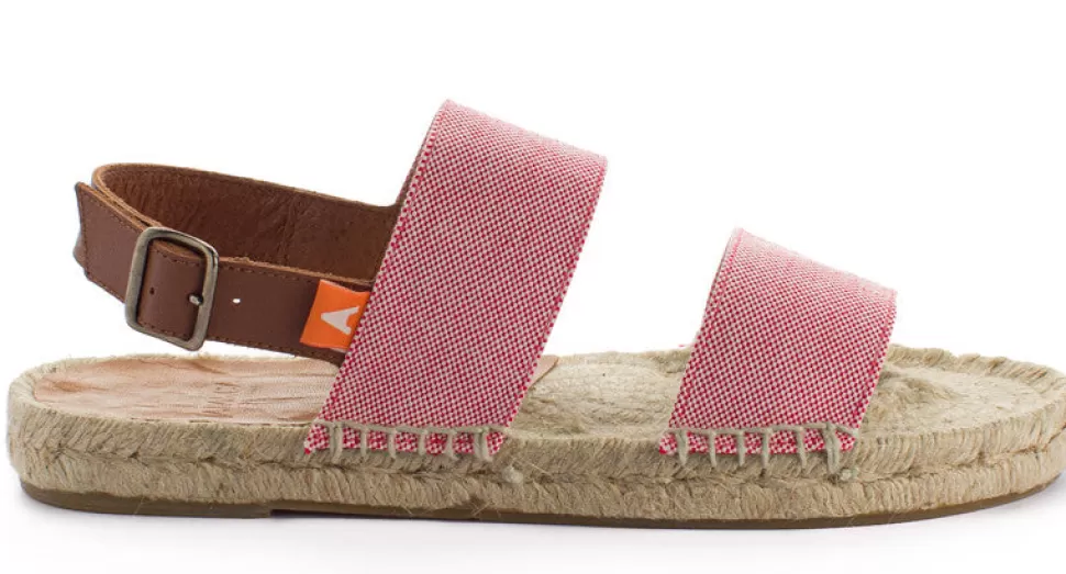 New Sandali Pascale Domine In Juta Rossa Donna Espadrillas Estive