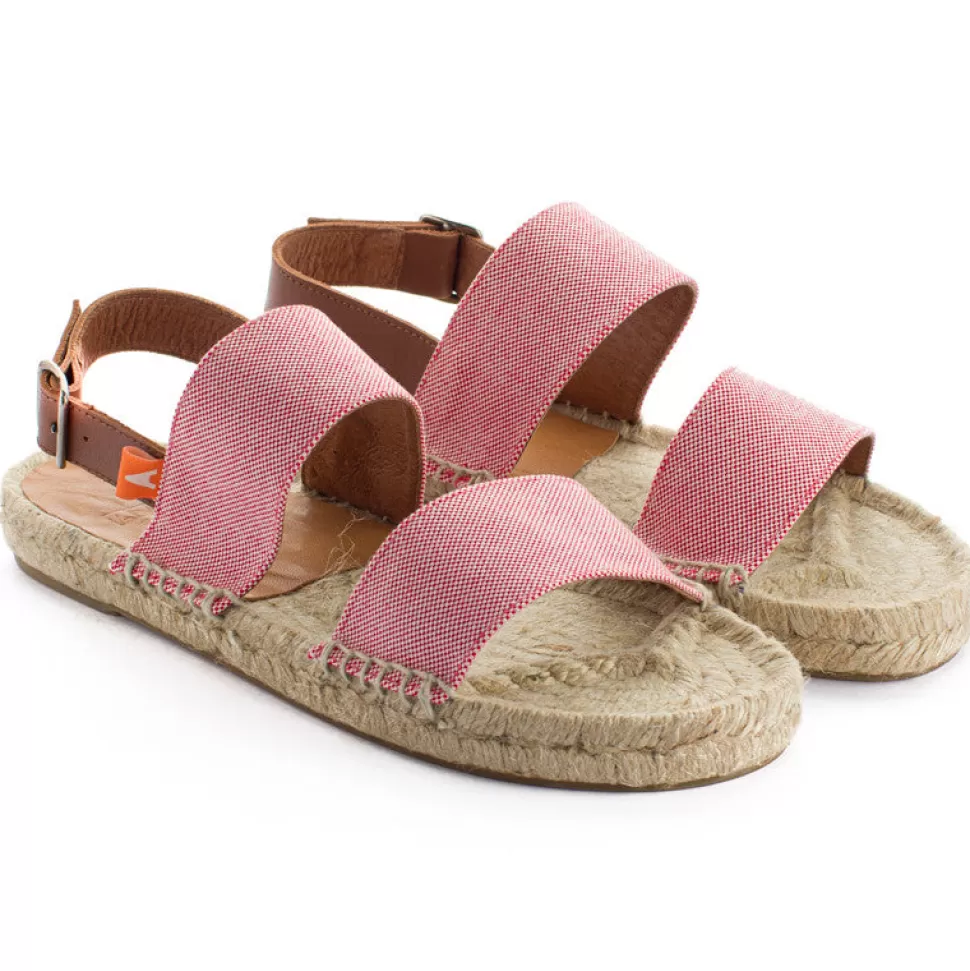 New Sandali Pascale Domine In Juta Rossa Donna Espadrillas Estive